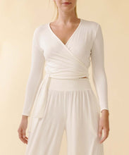 Bamboo Wrap Top Long Sleeves