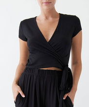 Bamboo Wrap Cap Sleeve Top