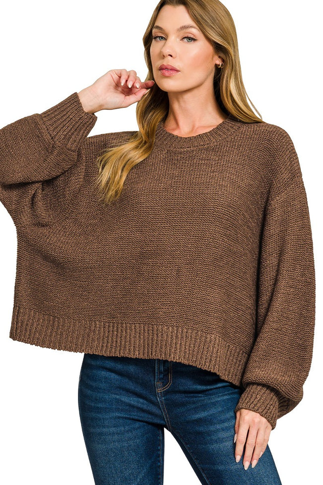 Oversized Balloon Sleeves Sweater