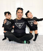 NEW - Paris Milano Black Sweatshirt - Mama and Mini Collection - Adult Sizing