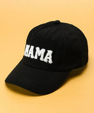 Mama Baseball Cap - Black Color / Sherpa Letters