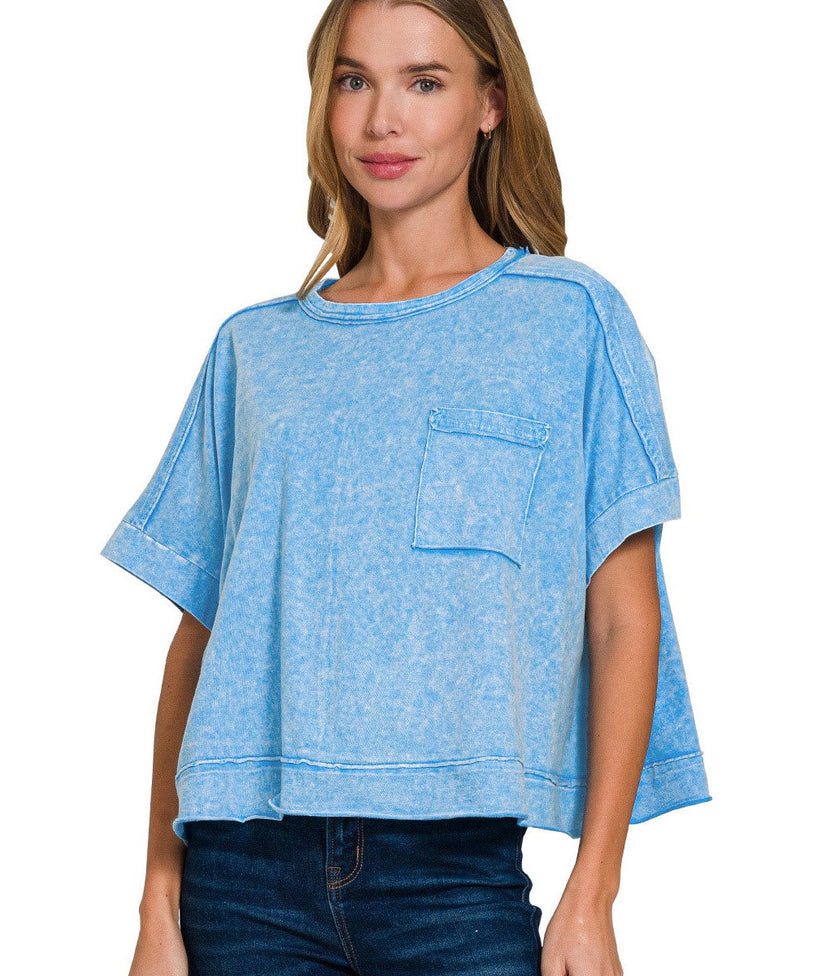 Malibu Crinkle Washed Cotton with Pocket