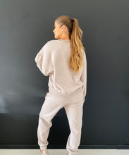 Cafe Latte Balloon Sleeves Sweatshirt and Jogger Set