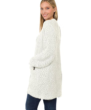 Ivory Popcorn Cardigan with Pockets