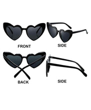 Women Heart Shaped Sunglasses - Various Colors