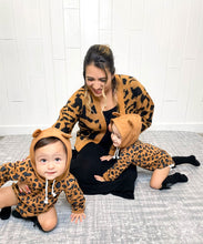 Baby Leopard Print Hooded Onesie - Mom & Mini Collection Style