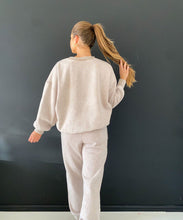 Cafe Latte Balloon Sleeves Sweatshirt and Jogger Set