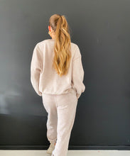 Cafe Latte Balloon Sleeves Sweatshirt and Jogger Set