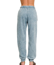 Washed Cotton Blue Sweatshirt and Jogger Set