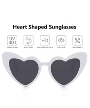 Women Heart Shaped Sunglasses - Various Colors
