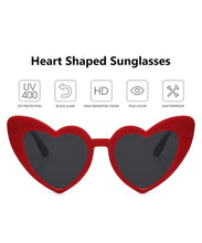 Women Heart Shaped Sunglasses - Various Colors