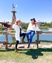 Knit Ivory Balloon Sleeves Chunky Cardigan Sweater