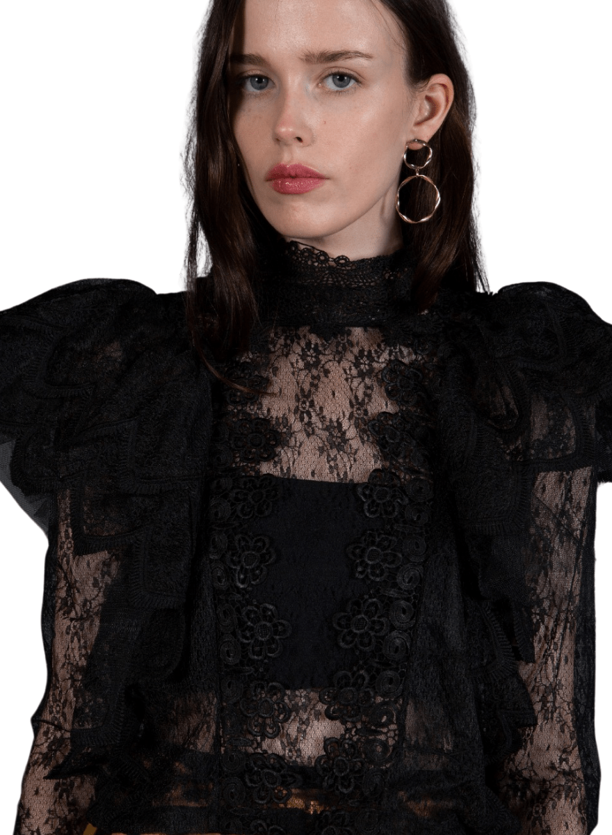 Juliet Lace Black Top